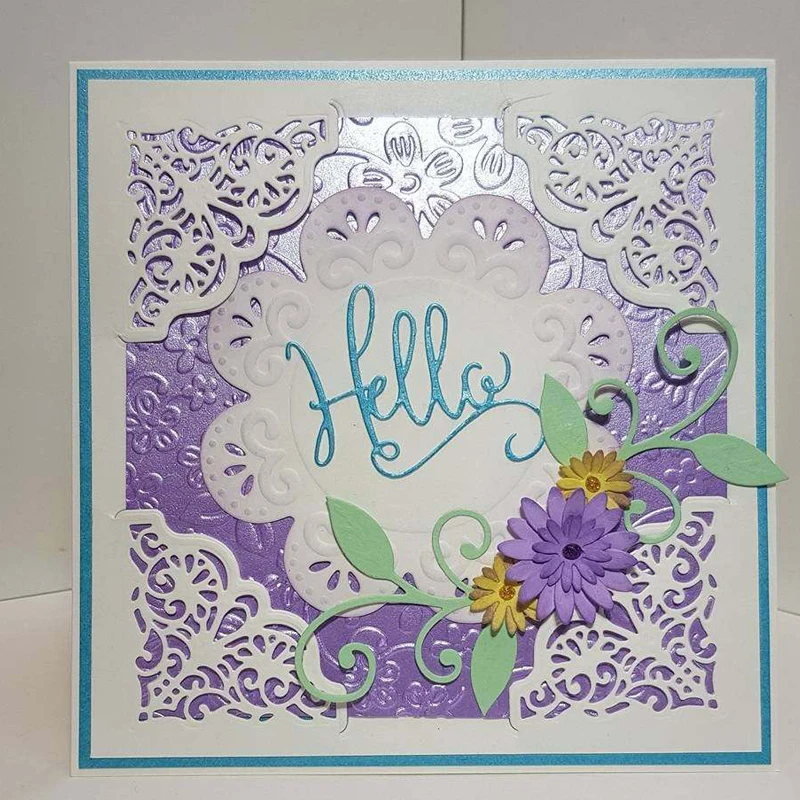 

Blooming Lace DIY Cutting Die Embossing Scrapbooking Paper Card Photo Making Handmade Decoration Background Stencil Template