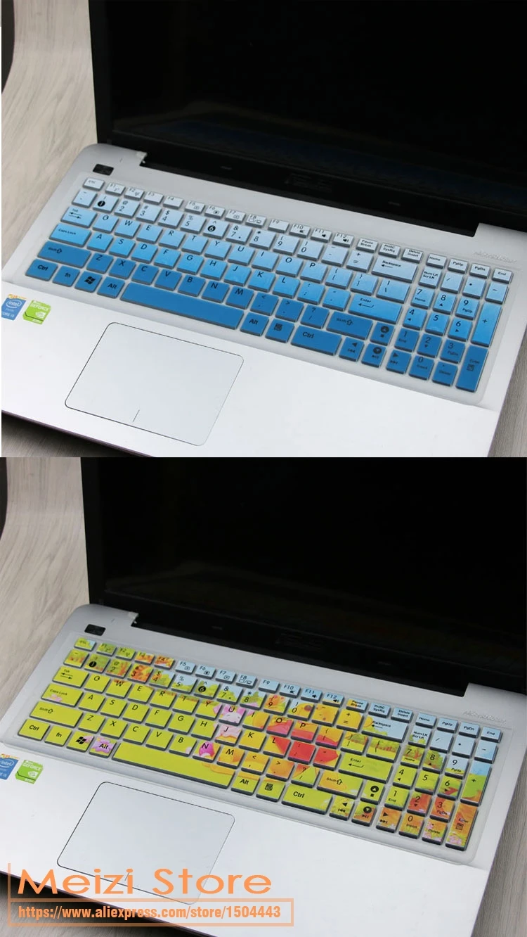 Силиконовый чехол для клавиатуры ноутбука Asus D541S GL552Vm S550C Y582 VM591U A751L FH5900V 15 6