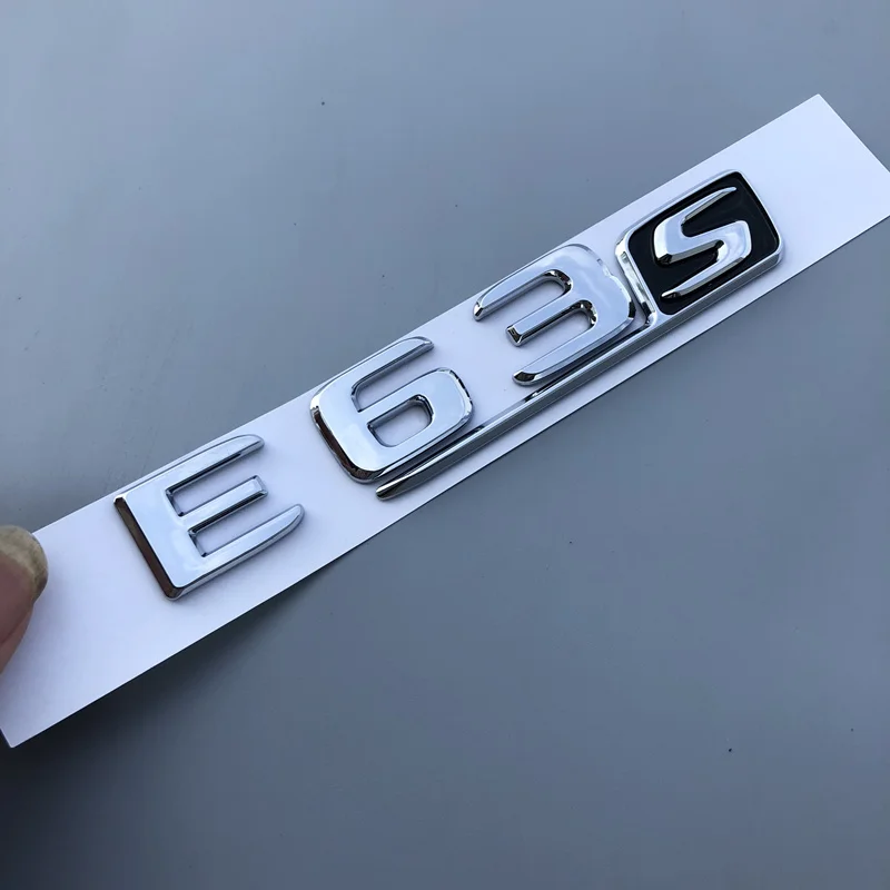 Длинные буквы R S Эмблема для Mercedes Benz AMG GTR C63S E63S GLC63S GLE63S Эмблема для стайлинга автомобилей Наклейка на багажник черный красный серебристый