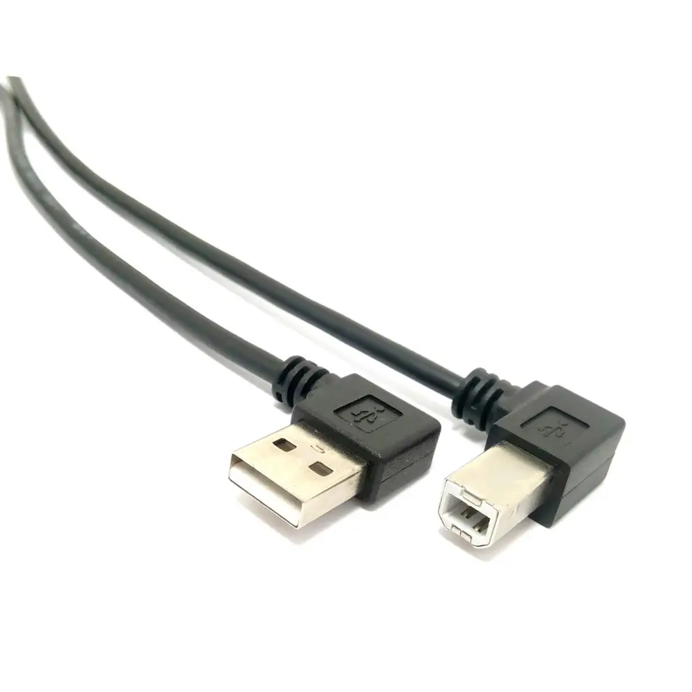 0 5 M 1 Прямоугольный USB 2 A штекер под прямым углом B Мужской 90 градусов кабель