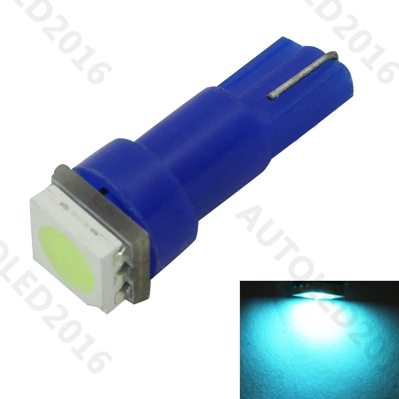 10 шт. T5 74 светодиода 1 SMD 5050 Светодиодный ные лампы супер яркие Ледяные Голубые для