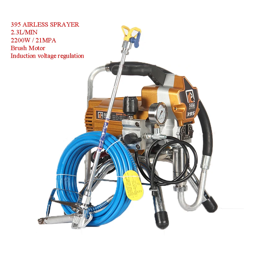 395 Профессиональный безвоздушный распылитель краски машина 2.3л/3.0л/3.5л/мин с распылителем распылитель для краски машина краски стены