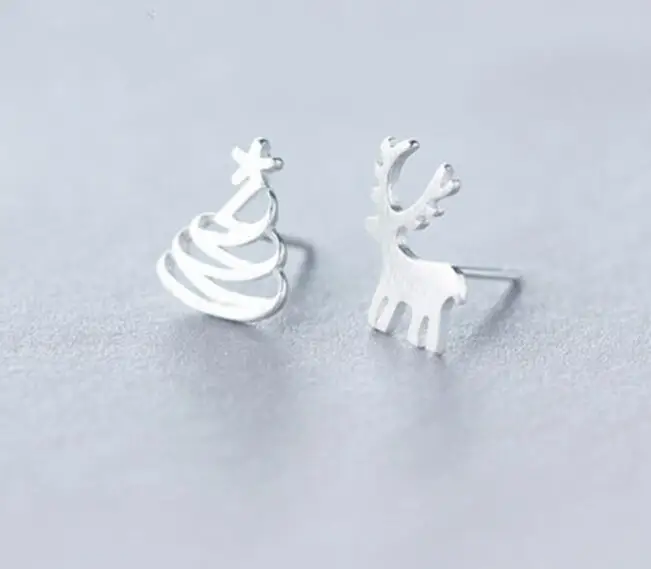 1 пара двусторонние серьги в виде детской елки|ear jewelry|earing womenjewelry jewelry |