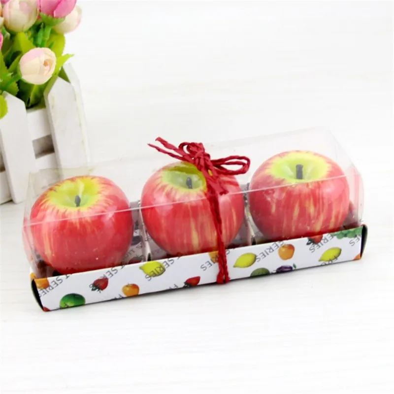 3 шт./лот рождественские ароматизированные свечи оранжевой формы в форме фруктов