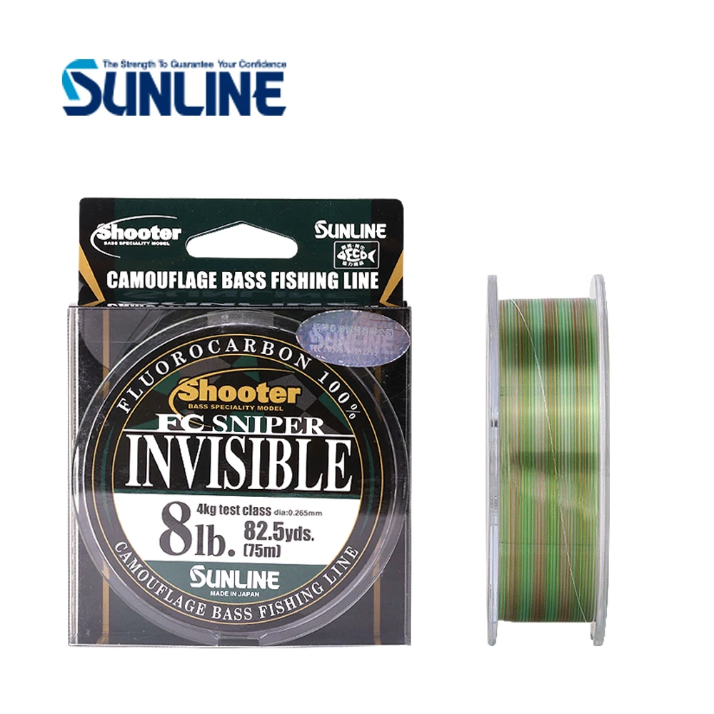 SUNLINE FC SNIPER невидимая 75 м фторуглеродная леска Сделано в Японии камуфляжная леска для ловли басов