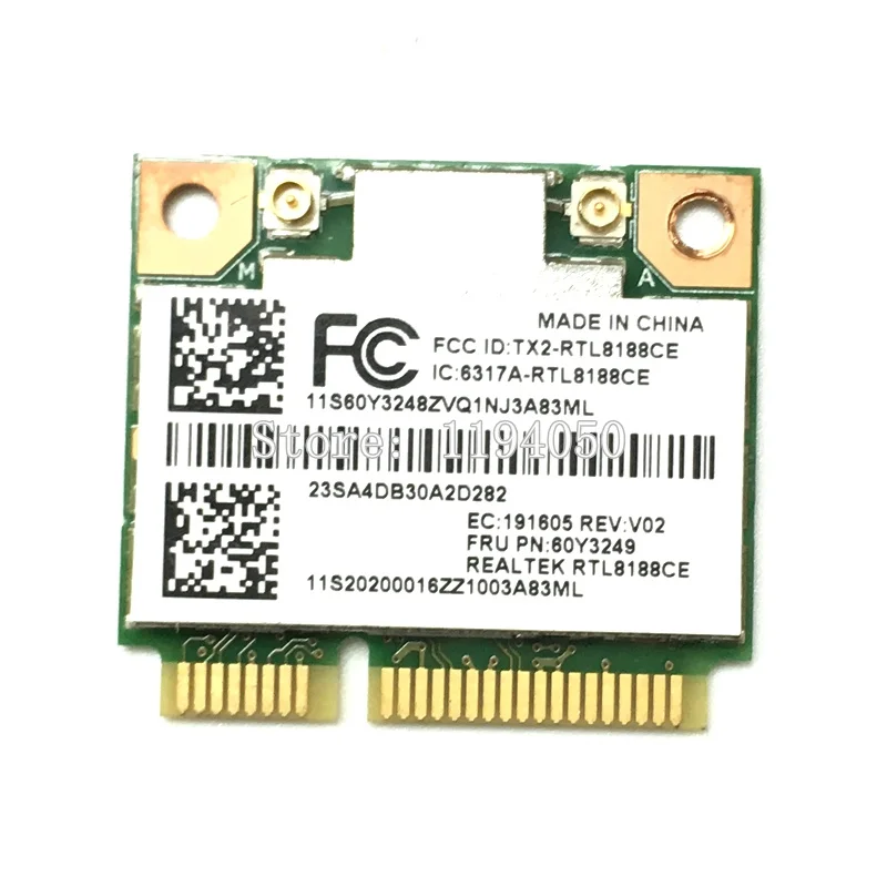 Беспроводная карта Lenovo ThinkPad RTL8188CE T420 X220 T430 X230 E430 T520 b/g/n 60Y3249 RTL8188 WLAN Wi-Fi | Компьютеры