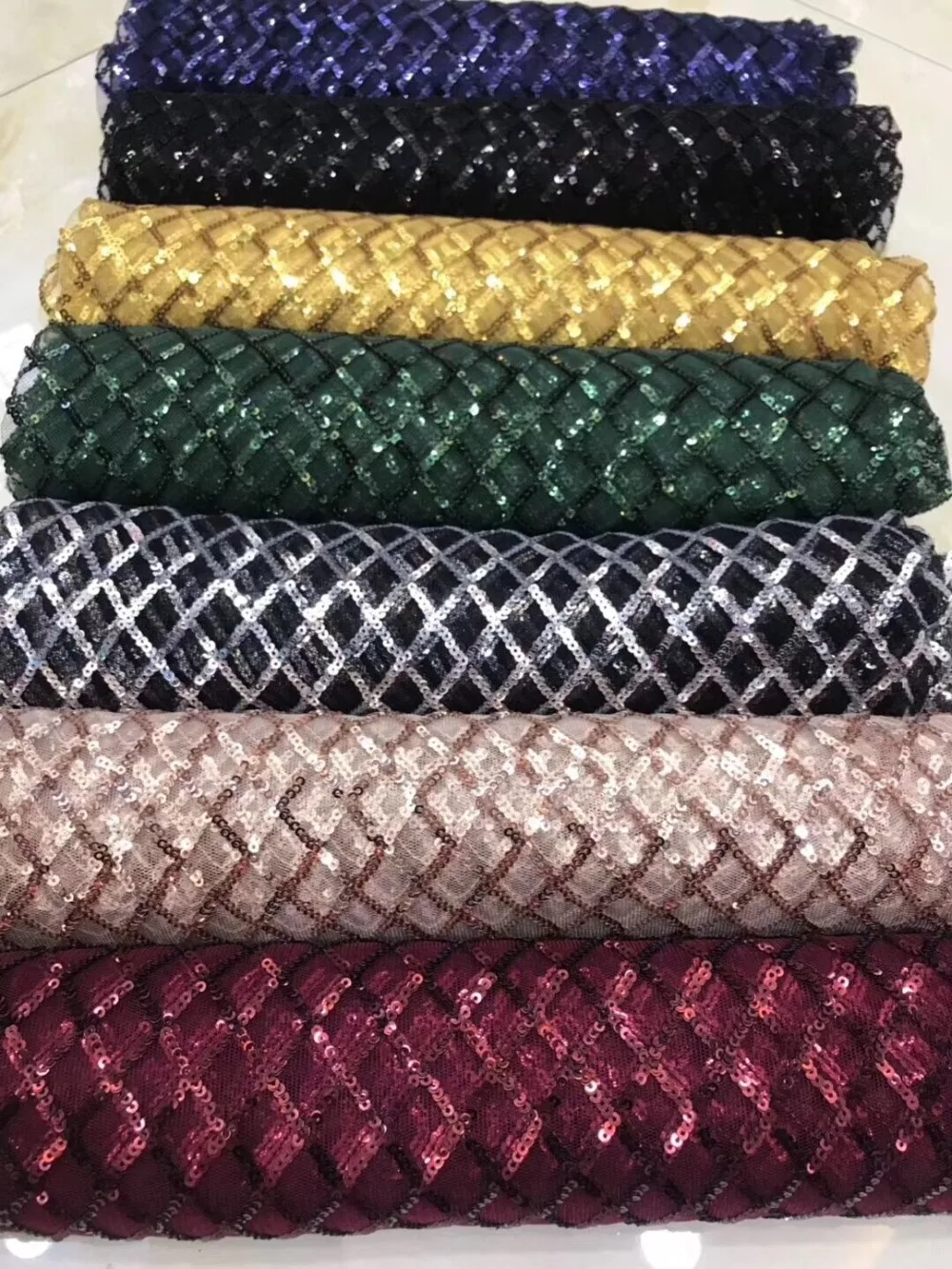 Высококачественная ткань с блестками французское кружево африканская кружевная