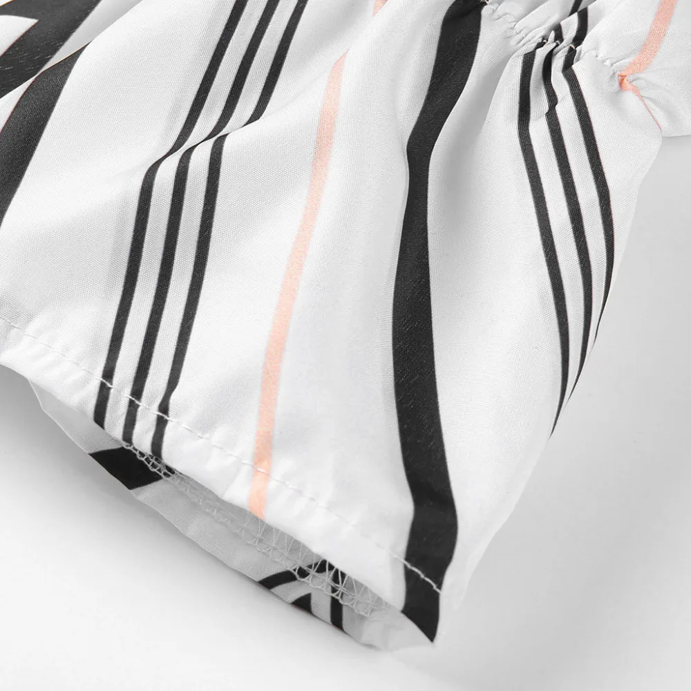 Женское мини-платье в полоску с открытыми плечами и оборками платье принцессы 3 14