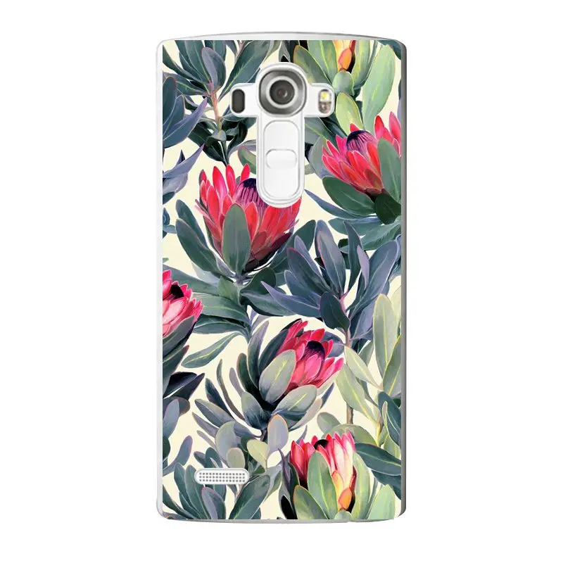 Мягкий прозрачный чехол из ТПУ для телефона LG G3 G4 G5 V10 K3 K4 K5 K8 K10 2017 с цветочным