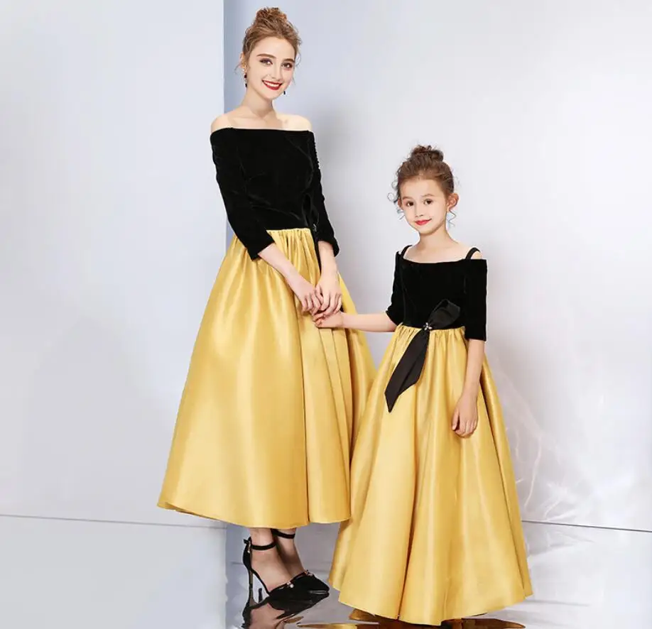 Fashion Family Matching Clothes Mother Daughter Dresses Women Dress Baby Girl Mini Mom Party Clothe HW2382 | Мать и ребенок