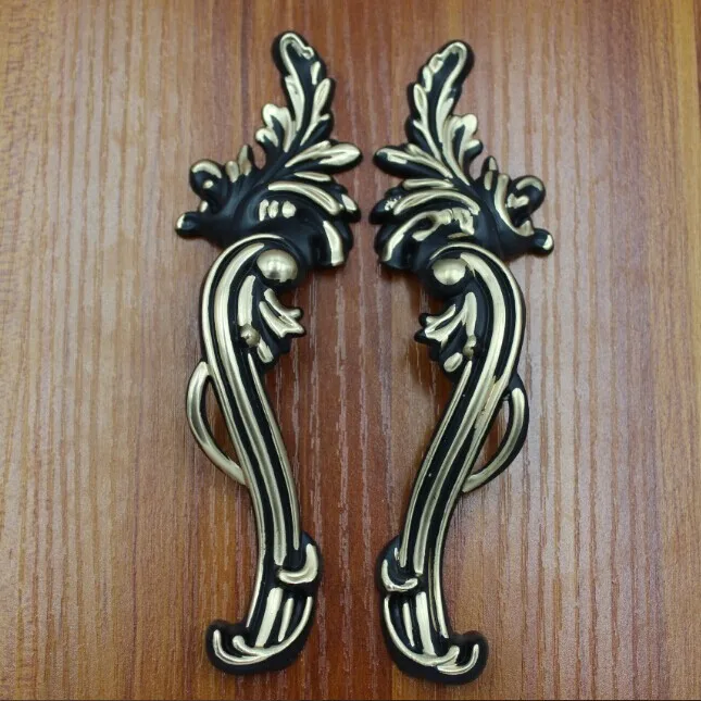 96 мм антикварные ручки для кухонного шкафа черный античный латунный шкаф