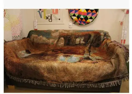 

100% Хлопковое одеяло с деревенской нитью 130x160 см, покрывало для кровати, гобелен, декоративное прочное покрывало для дивана, полотенце, украшение для дома