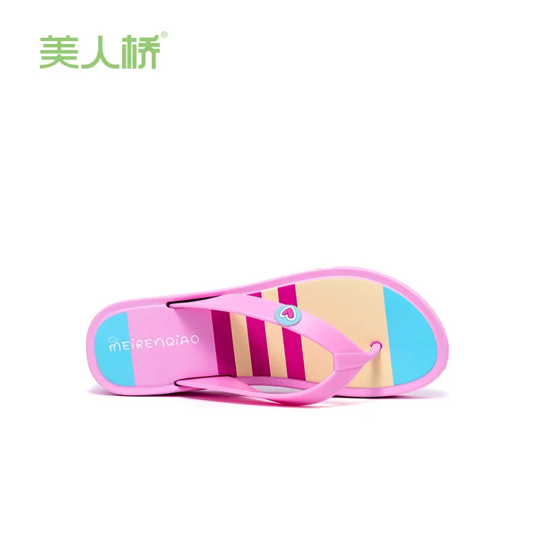 2019 ladies flip-flops thick-soled home slippers women increased thickening outside wearing pinch summer | Обувь