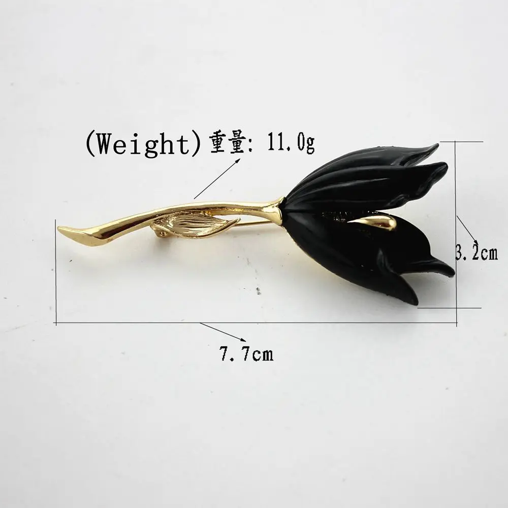 

1PCs Tulip Magnolia Brooch Girls Birthday Christmas Gift Brooch Attractive Charming Popular Fashion Ladies Clothing Present