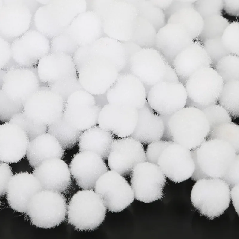 White 300 шт./лот, 10 мм, мягкий помпон, помпон, мех, плюш, помпон для украшения дома, свадьбы, ручной работы, детские игрушки, аксессуары для шитья - Цвет: White