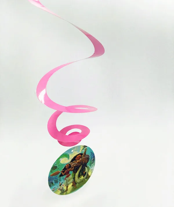 6 шт./лот Моана украшения на день рождения вихревые Висячие с днем