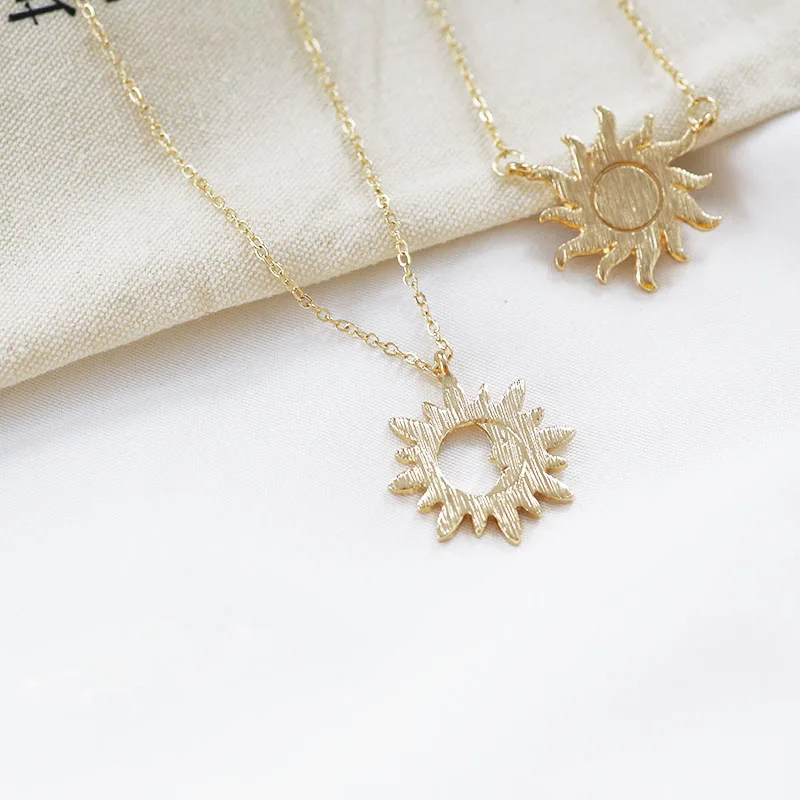 Женское ожерелье с подвеской sanлето 2019 простая Подвеска золотого солнца в стиле