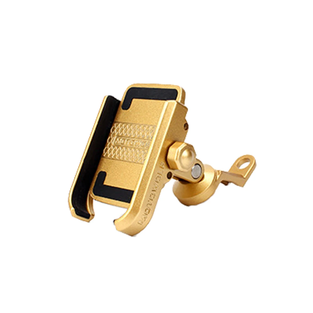 Mirror Holder-Gold Универсальный мотоцикл велосипед Скутер руль/зеркало заднего вида мобильного телефона держатель кронштейн Прочный противоударный - Цвет: Mirror Holder-Gold