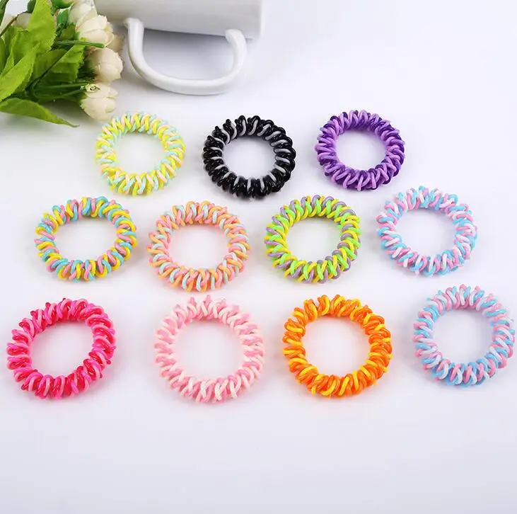 Телефонная проволока искусственная нить для девочек держатели конского хвоста