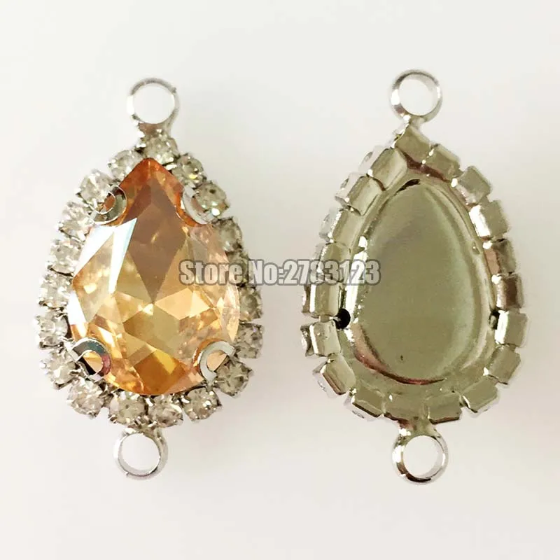 Бесплатная доставка серебряное дно слеза Хрустальная кнопка золотые