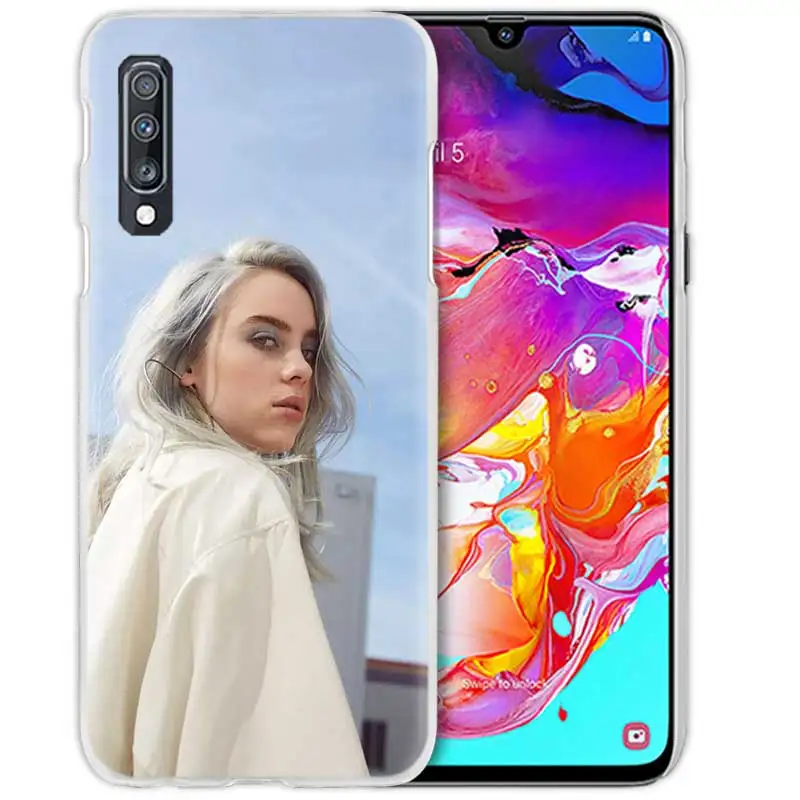 02 Billie Eilish музыка певица чехол для samsung Galaxy M40 A50 A80 A70 A60 A40 A30 A20e A10 J4 J6 плюс J8 жесткий чехол из ПК для телефона - Цвет: 02