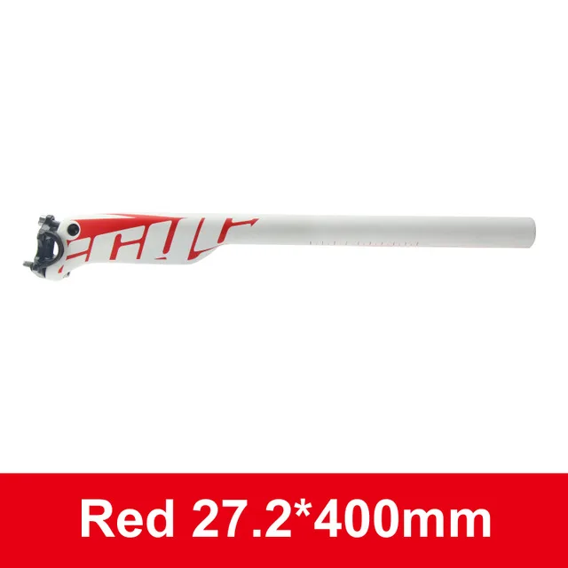 whiteXRed 27.2x400mm Ullicyc новые стойка сидения для горного велосипеда MTB/дорожный велосипед Запчасти полный карбоновое волокно+ сплав крышка Подседельный штырь 27,2/30,8/31,6*350/400 мм - Цвет: whiteXRed 27.2x400mm