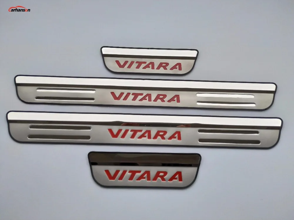 Автомобильный Стайлинг для suzuki vitara, аксессуары для порога, нержавеющая сталь, накладка на педаль, защитная наклейка