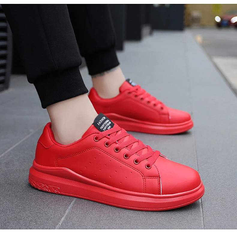 Новинка; женские и мужские дышащие кроссовки с дырками; нескользящая обувь для влюбленных; спортивная обувь для бега; Пара спортивных пар; спортивная обувь на плоской подошве; цвет белый, красный; мужская обувь