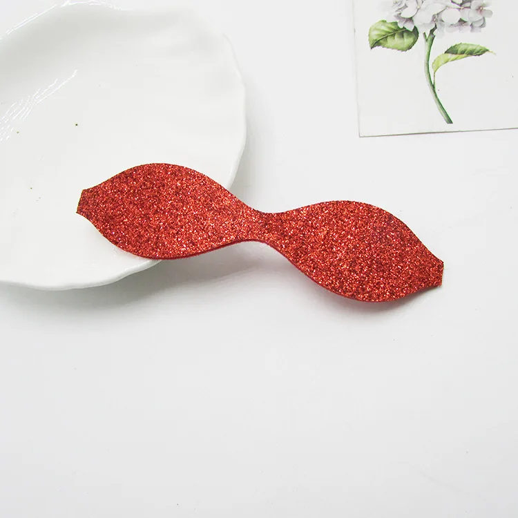 red 40 шт. Kawaii мягкие блестящие бантики аксессуары патчи 2,5x10,5 см аппликации для одежды Швейные принадлежности "сделай сам" Ремесло Украшение - Цвет: red