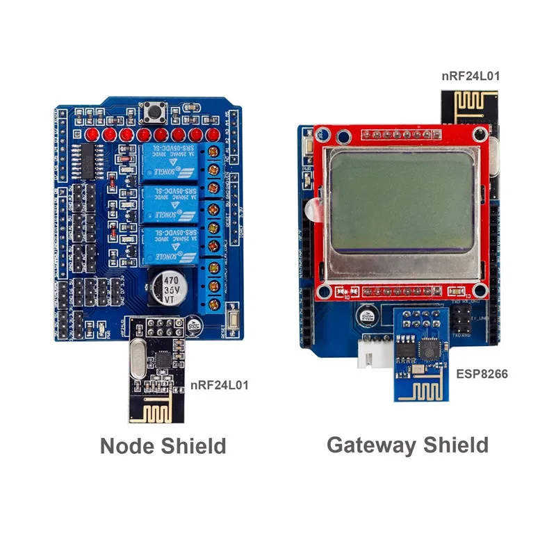 

IoT Internet of Things Shields Kit for Arduino Build Your Own IoT World (R3, Mega 2560 or Nano are not included)