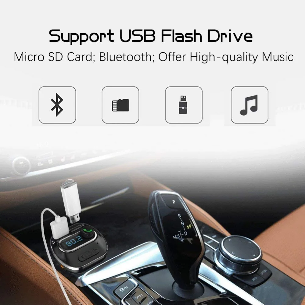 Автомобильный Bluetooth комплект FM трансмиттер радиоадаптер автомобильный с