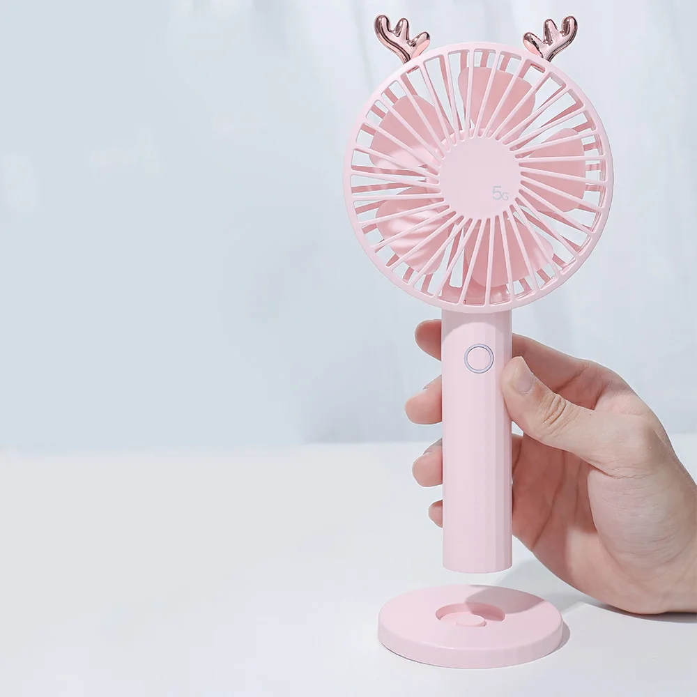 

Portable Handheld USB Fan Cooler Portable Rechargeable Mini Fan Handy Small Desk Desktop USB Cooling Fan With Mirror For Home