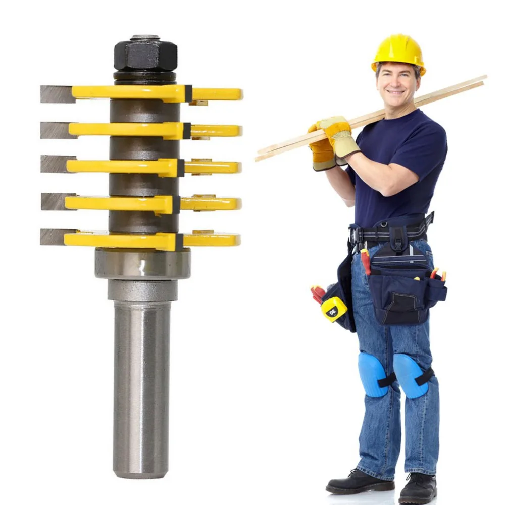 1/2" Shank Box Joint Router Bit Adjustable Woodworking Full Split Finger Splice Blade Cutter | Инструменты
