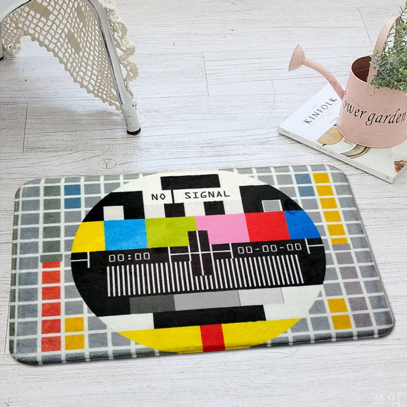 

Retro Originality Television Print Carpet Child cartoon living room Game Mat Kid bedroom Decor Rug Baby bathroom Non-slip tapete
