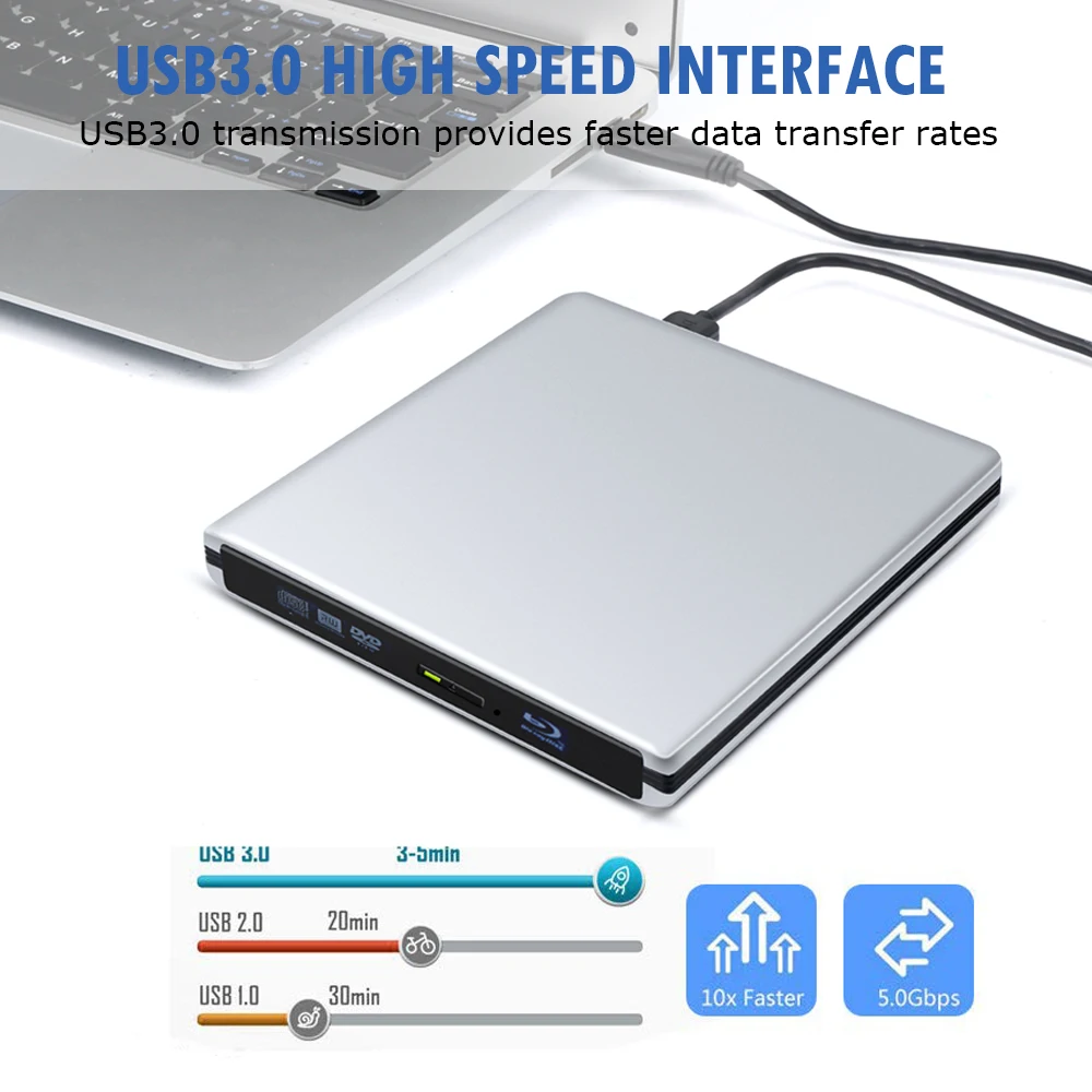 Blu Ray USB 3 0 внешний DVD CD Привод горелка CD/DVD RW Писатель плеер для ноутбука ноутбук ПК
