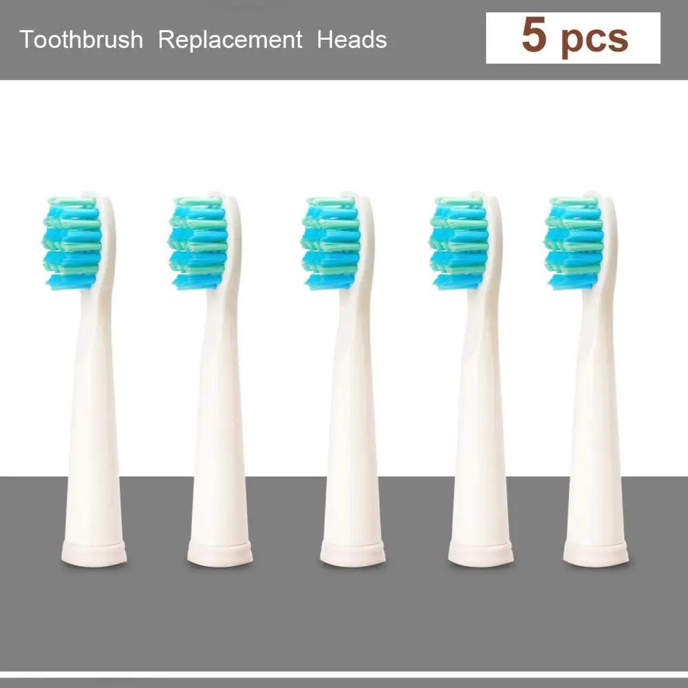5WhiteHeads Seago сменные головки для электрической зубной щетки подходят для SG551 SG515 SG958 SG949 SG507 оригинальные головки электрической зубной щетки - Цвет: 5WhiteHeads
