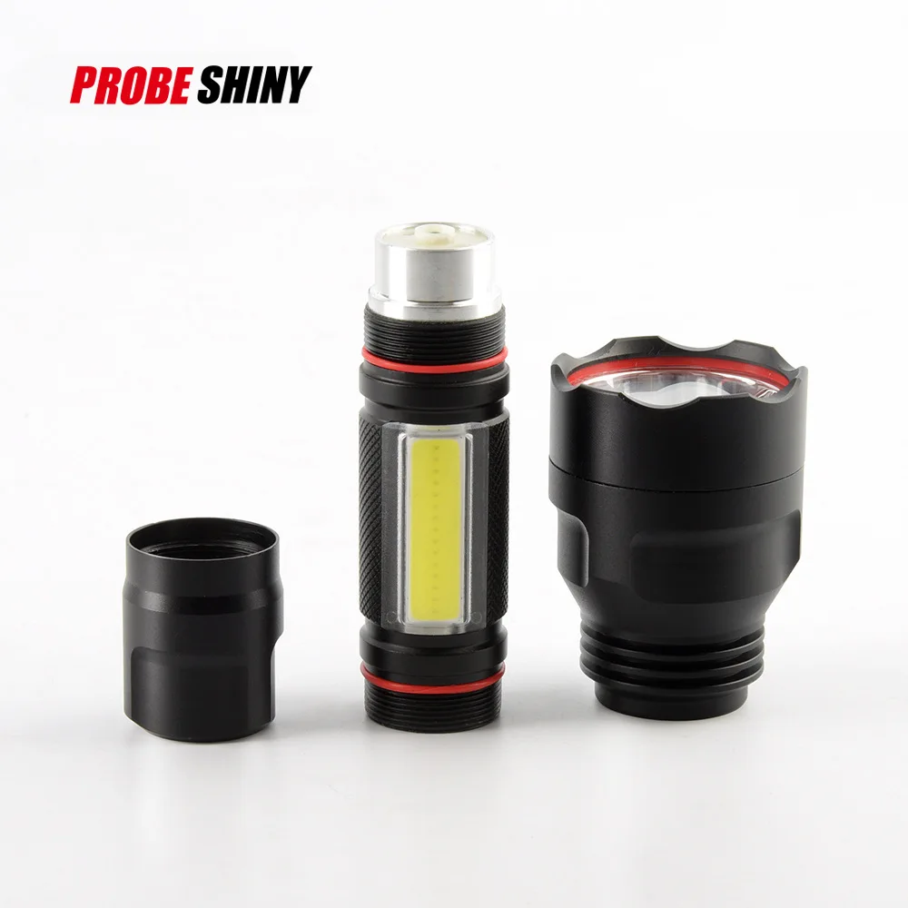 3800LM XML Q5 + COB светодиодный фонарик Портативный мини ZOOM torchflashlight использование AA 14500