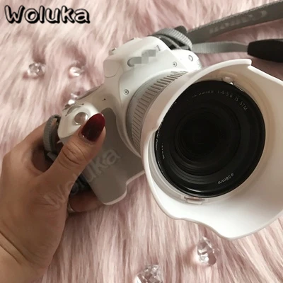 Защитный чехол для объектива камеры Белый Чехол 58 мм 18 55 EOS 100D 200D CD50 T10A|Бленды| |