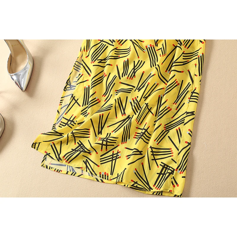HIGH QUALITY Newest Fashion 2020 Designer Runway Dress Women's Butterfly Sleeve Mid-calf | Женская одежда