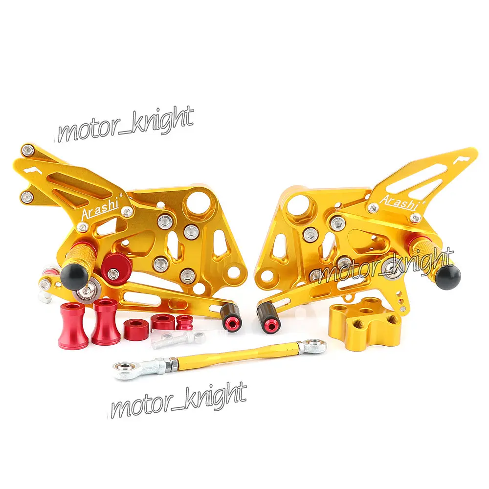 Золотой CNC подставка для ног сзади набор подножек Подножка для KTM RC390 RC125 RC200, 15, 16, 17, DUKE390 - Цвет: Золотой