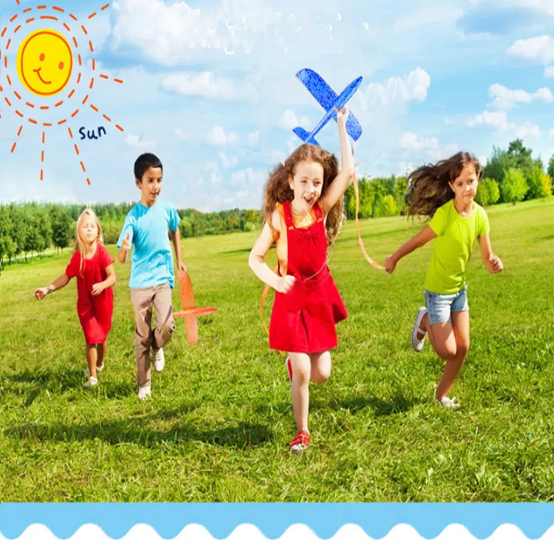 48 см большой высококачественный ручной запуск проекционный самолет из