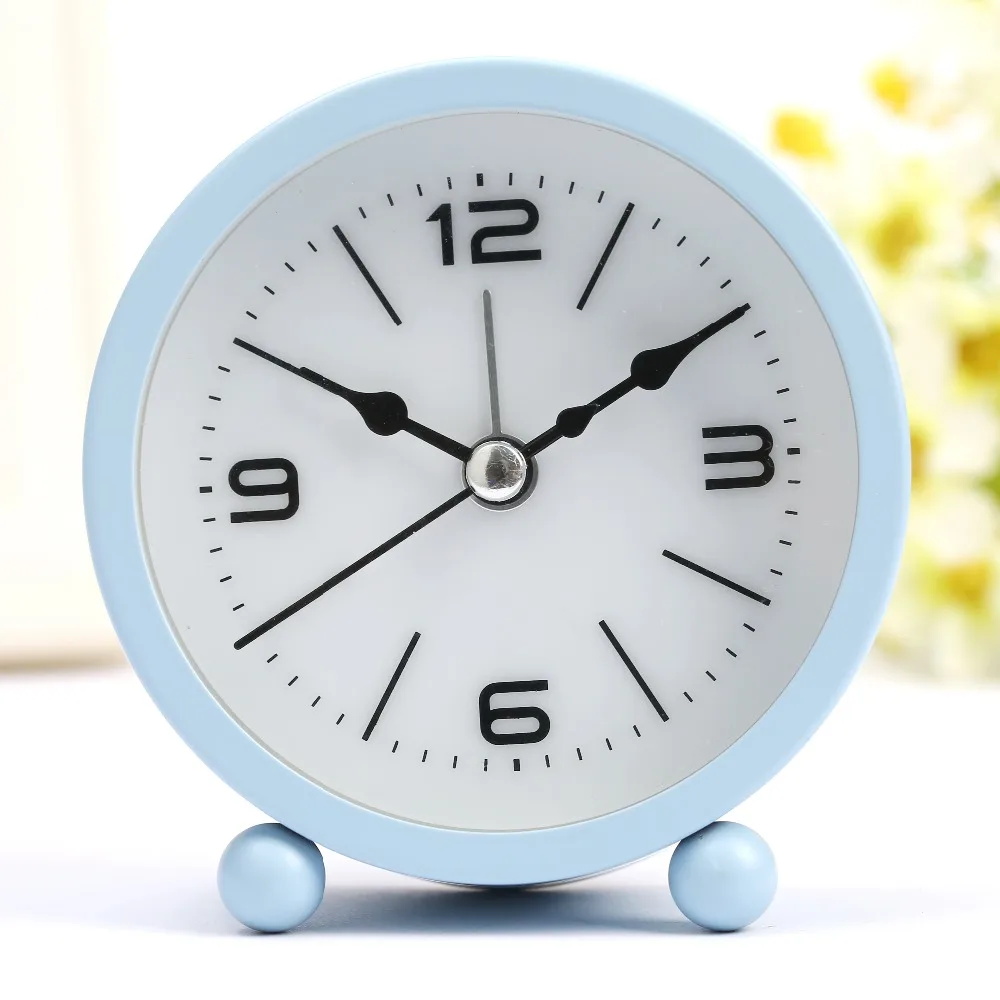 Простой зеленый черный домашний Ретро Ленивый Громкий будильник круглый номер