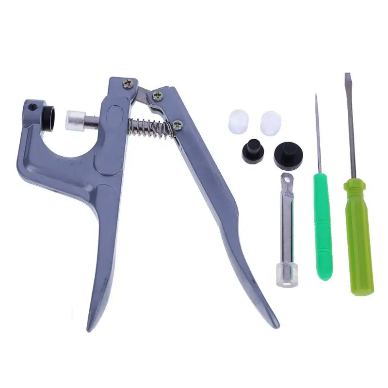Press Pliers 1 набор металлических зажимных плоскогубцев, инструменты, используемые для T3, T5, T8, кнопочный зажим, плоскогубцы+ 150, набор T5, пластиковая смола, пресс-шпилька, ткань для подгузников - Цвет: Press Pliers