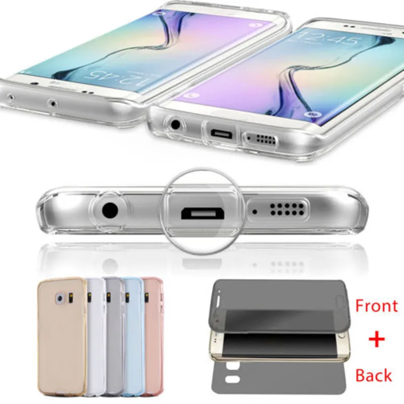 2 in 1 Clear TPU Case For Samsung Galaxy A3 A5 A7 2017 2016 A8 A6 Plus 2018 S3 S4 S5 S6 S7 Edge S8 S9 Note 8 9 Full body Cover | Мобильные
