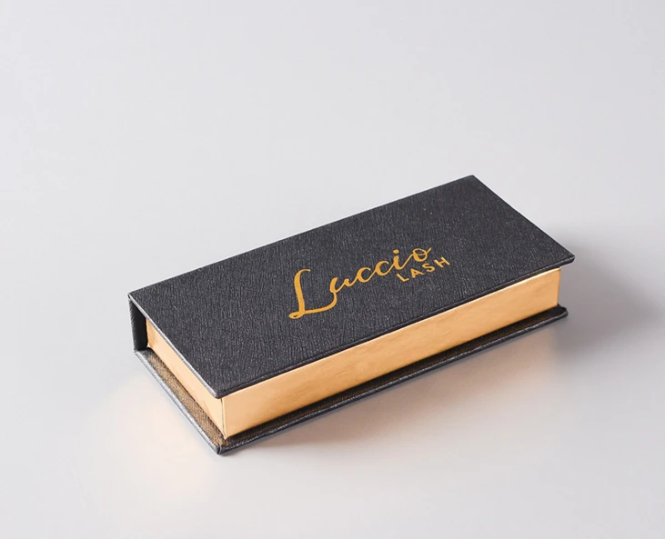 Оптом блестящие бумажные картонные коробки для упаковки ресниц подарочная