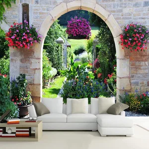 Фотообои с изображением средиземноморского сада, современный фон для кафе, ресторана, спальни, настенное домашнее украшение, 3D обои с пейзажем, фрески