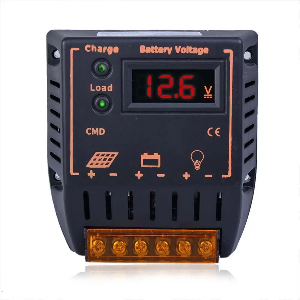 Панели солнечные регулятор ЖК-дисплей 10A Контроллер заряда 12/24V автоматический