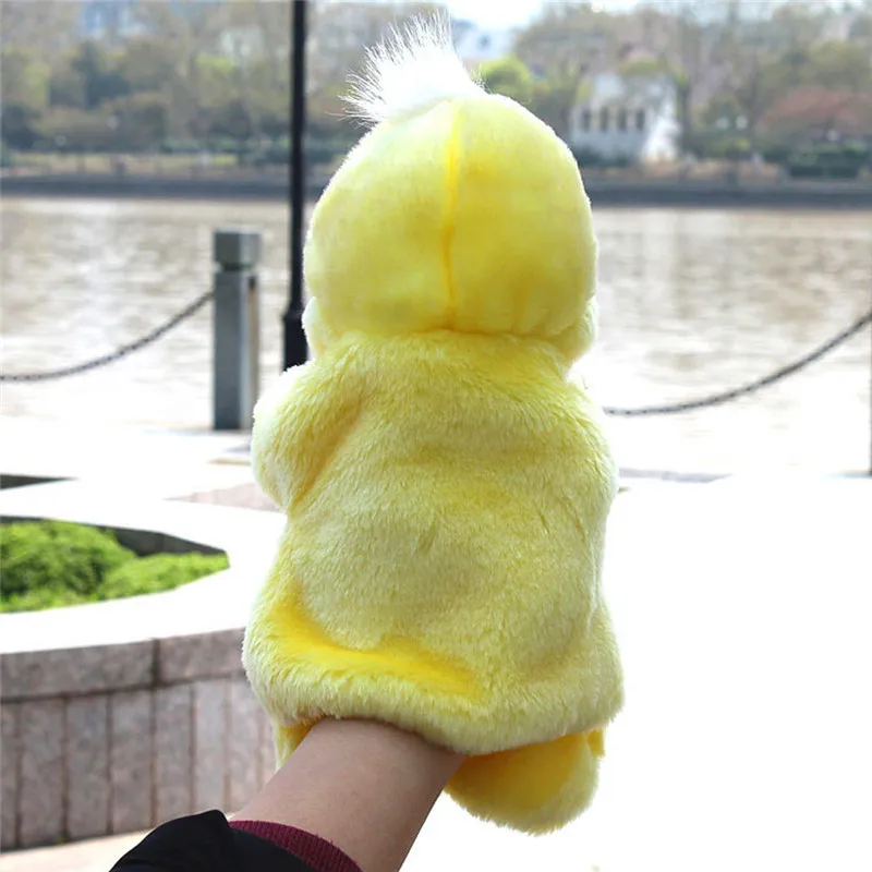 

Kids Children Childhood Lovely Animal Pretend Playing Hand Puppets Plush Soft Duck Shape Dolls Story Toy Gift