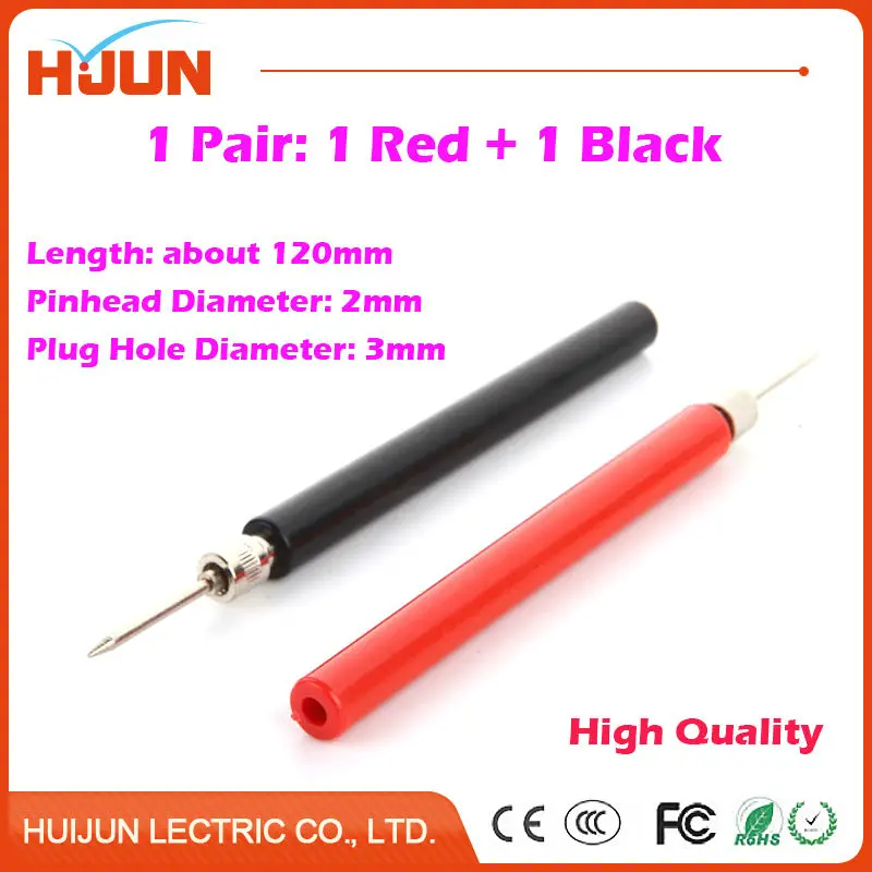 1 пара 2 шт. l120мм пружинный тестовый зонд изолированный крюк соединитель провода