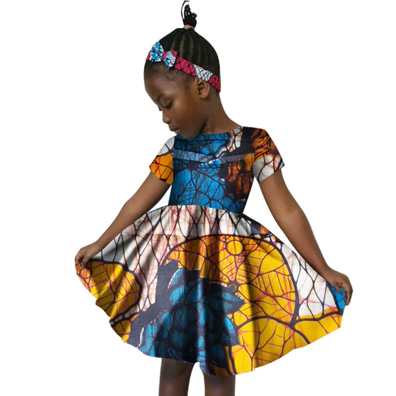 Комплект из обуви в африканском стиле платья для девочек Новинка с О образным